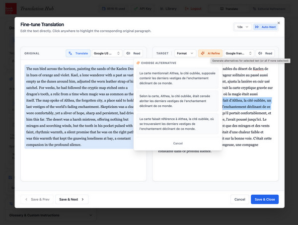 AlbumArtZone Translation Hub Workspace View 3
