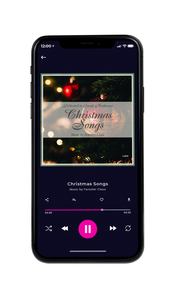 Tablet view of Premade Christmas Music Album Cover - Akaroa #627 | AlbumArtZone*