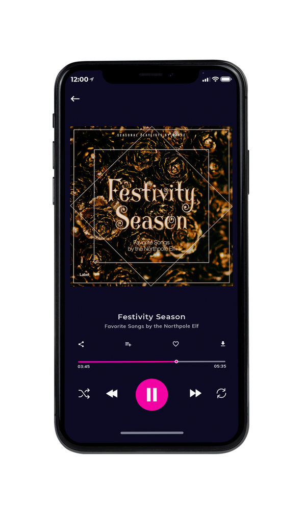 Tablet view of Premade Christmas Music Album Cover - Twine #633 | AlbumArtZone*