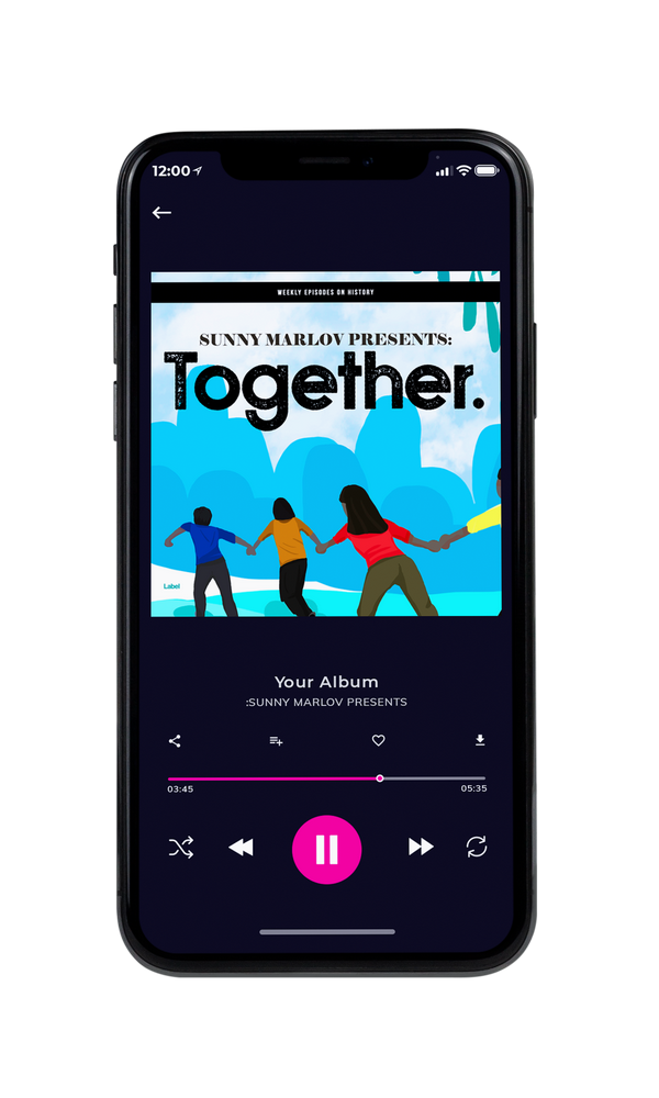 Tablet view of Premade Podcast Album Cover - Picton Blue #2020 | AlbumArtZone*
