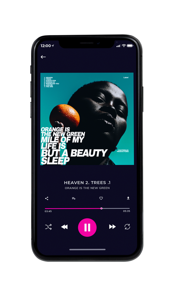 Tablet view of Premade Podcast Album Cover - Soft Amber #2786 | AlbumArtZone*