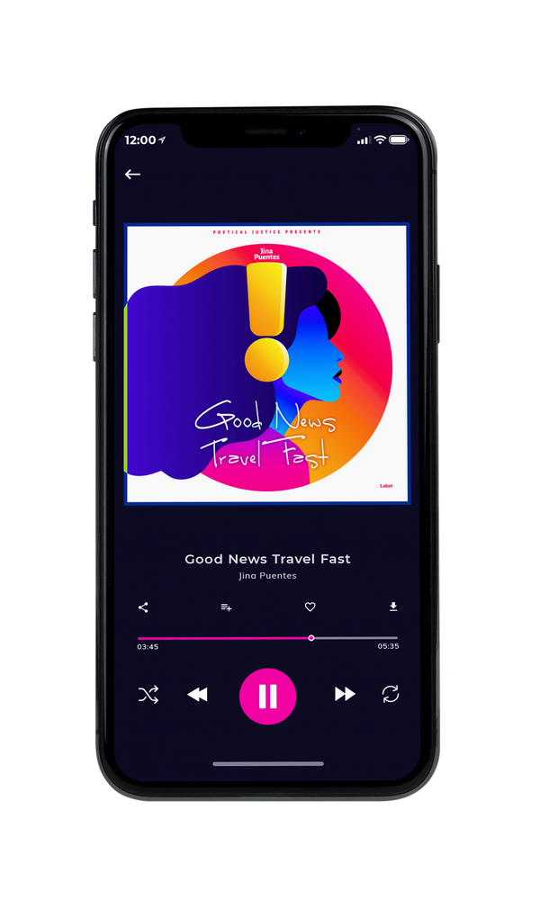 Tablet view of Premade Podcast Album Cover - Blue Gem #5128 | AlbumArtZone*
