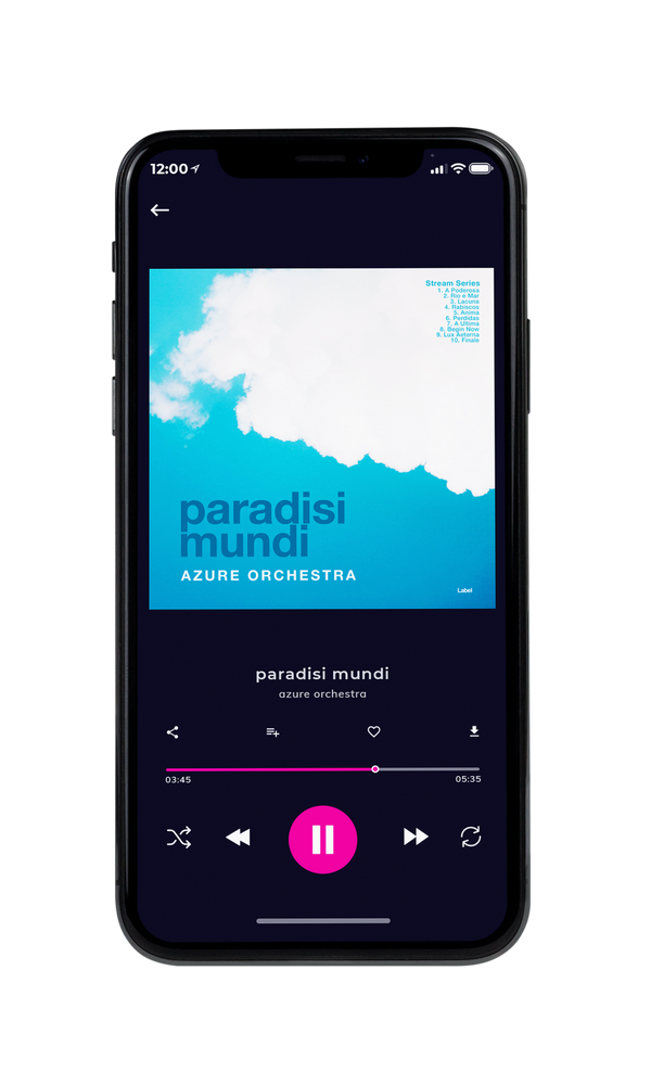 Tablet view of Premade Podcast Album Cover - Aqua Haze #5359 | AlbumArtZone*