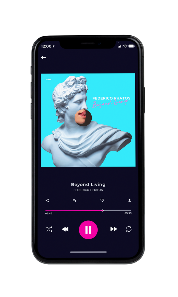 Tablet view of Premade Pop Album Cover - Sky Blue #6734 | AlbumArtZone*