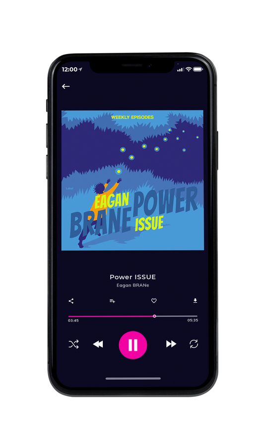 Tablet view of Premade Podcast Album Cover - Hippie Blue #7844 | AlbumArtZone*
