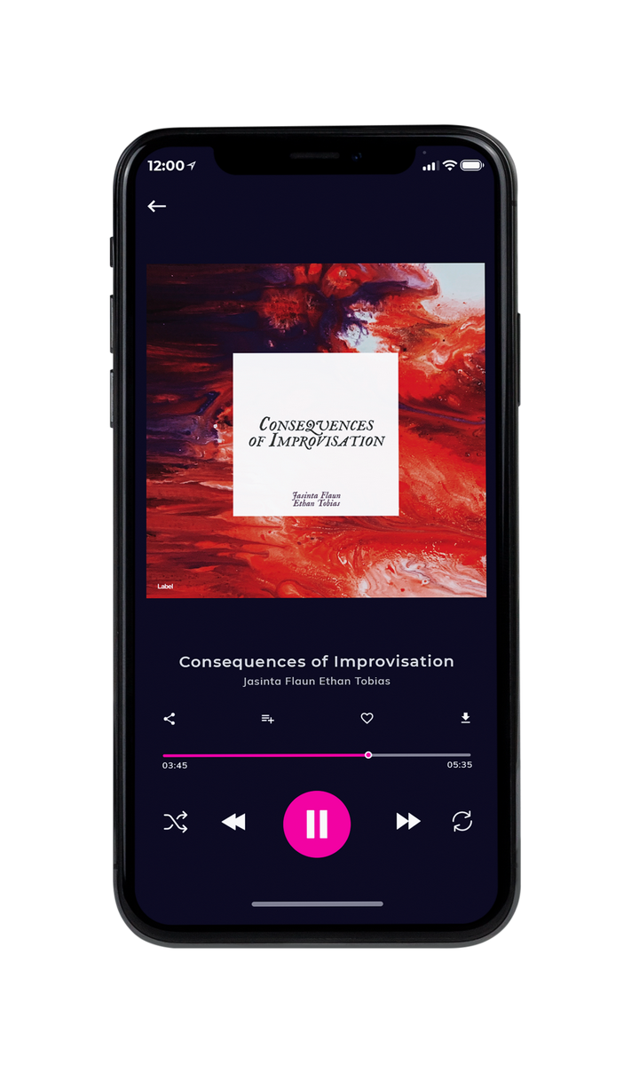 Tablet view of Premade Contemporary Music Album Cover - Medium Carmine #8439 | AlbumArtZone*