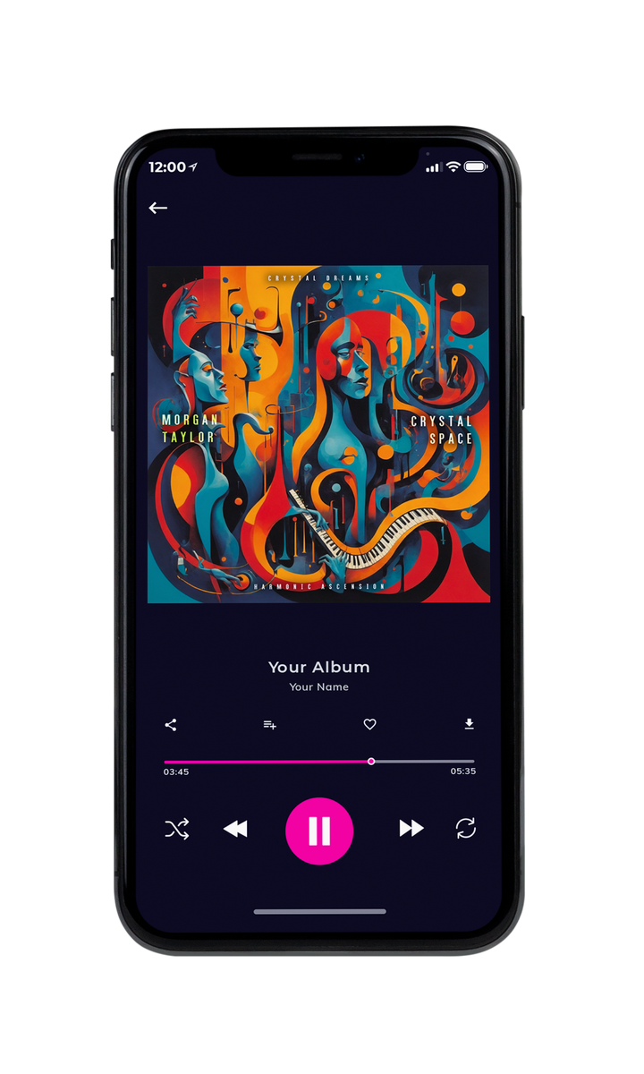 Tablet view of Premade EDM, House & Dub Album Cover - Red Damask #10065 | AlbumArtZone*