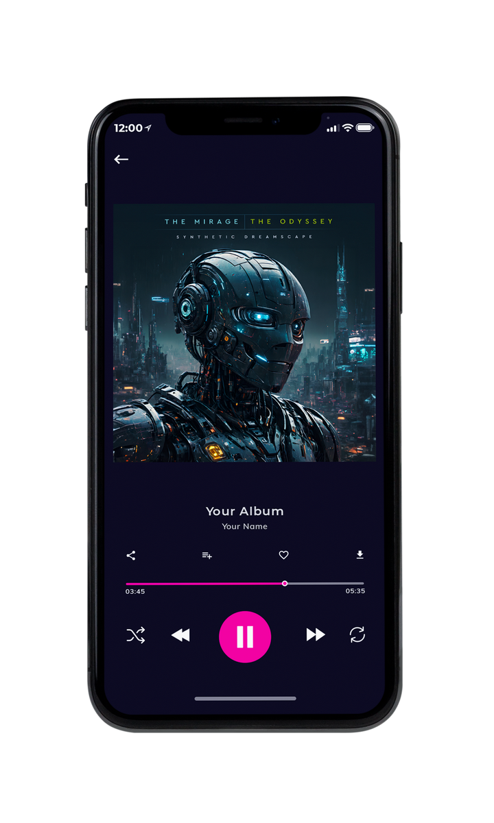 Tablet view of Premade Contemporary Music Album Cover - Mirage #10150 | AlbumArtZone*
