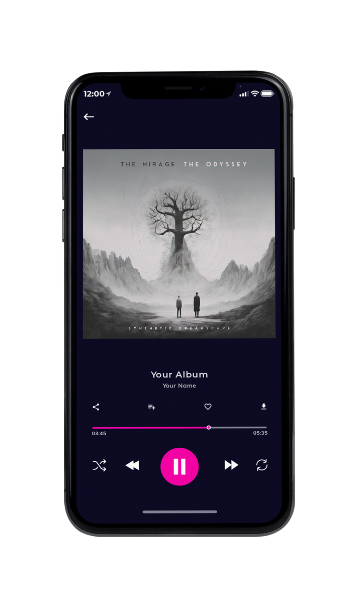 Tablet view of Premade Indie & Folk Music Album Cover - Cloudy #10156 | AlbumArtZone*