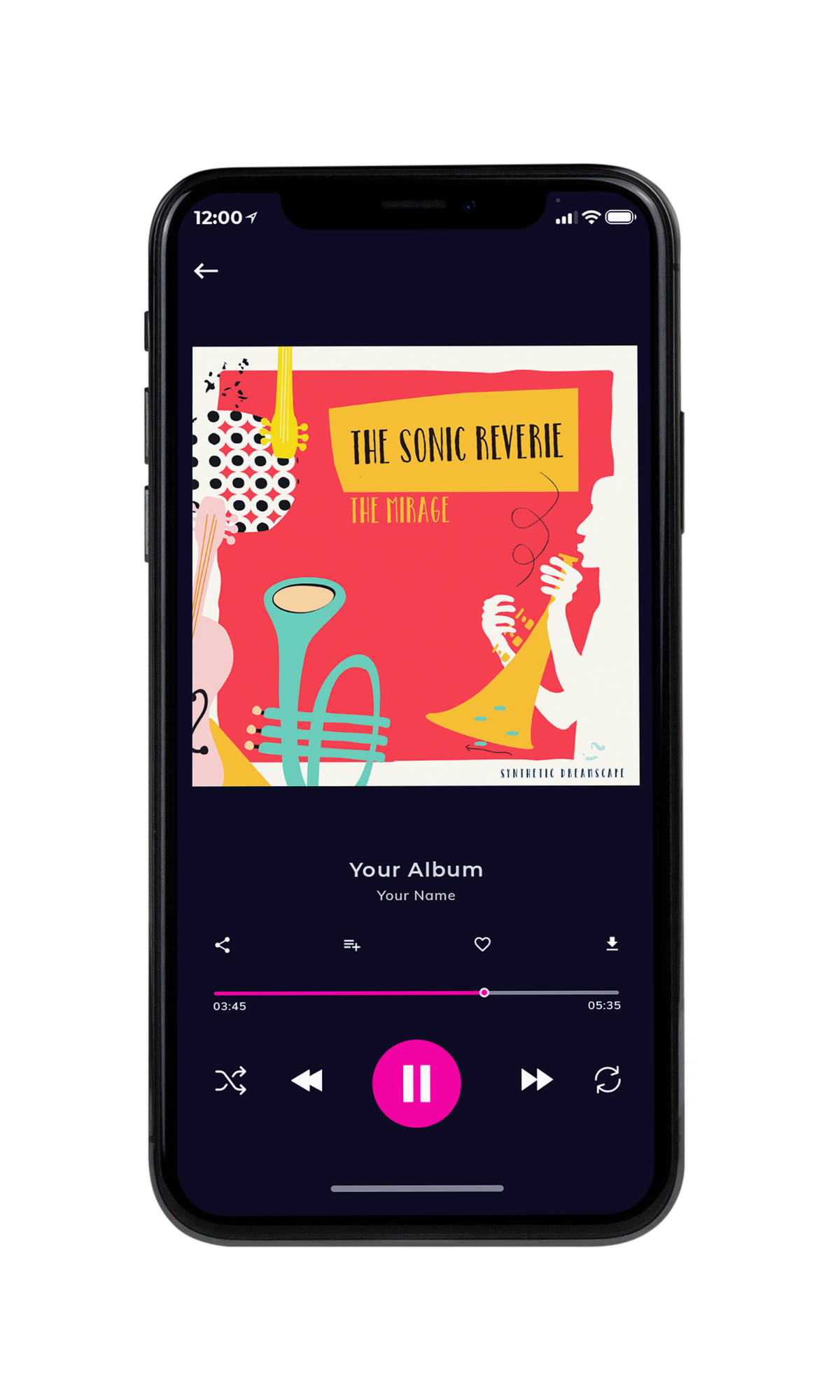 Tablet view of Premade Music for Children Album Cover - Satin Linen #10204 | AlbumArtZone*