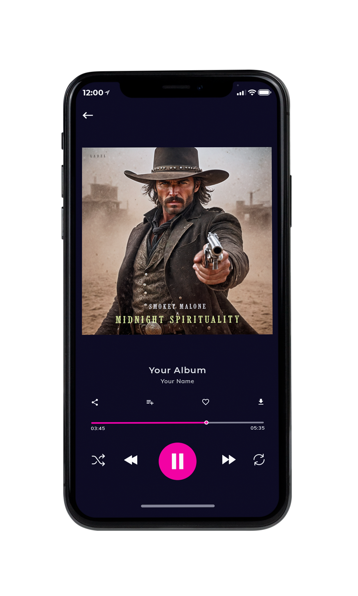 Tablet view of Premade Country & Acoustic Album Cover - Heathered Gray #10297 | AlbumArtZone*