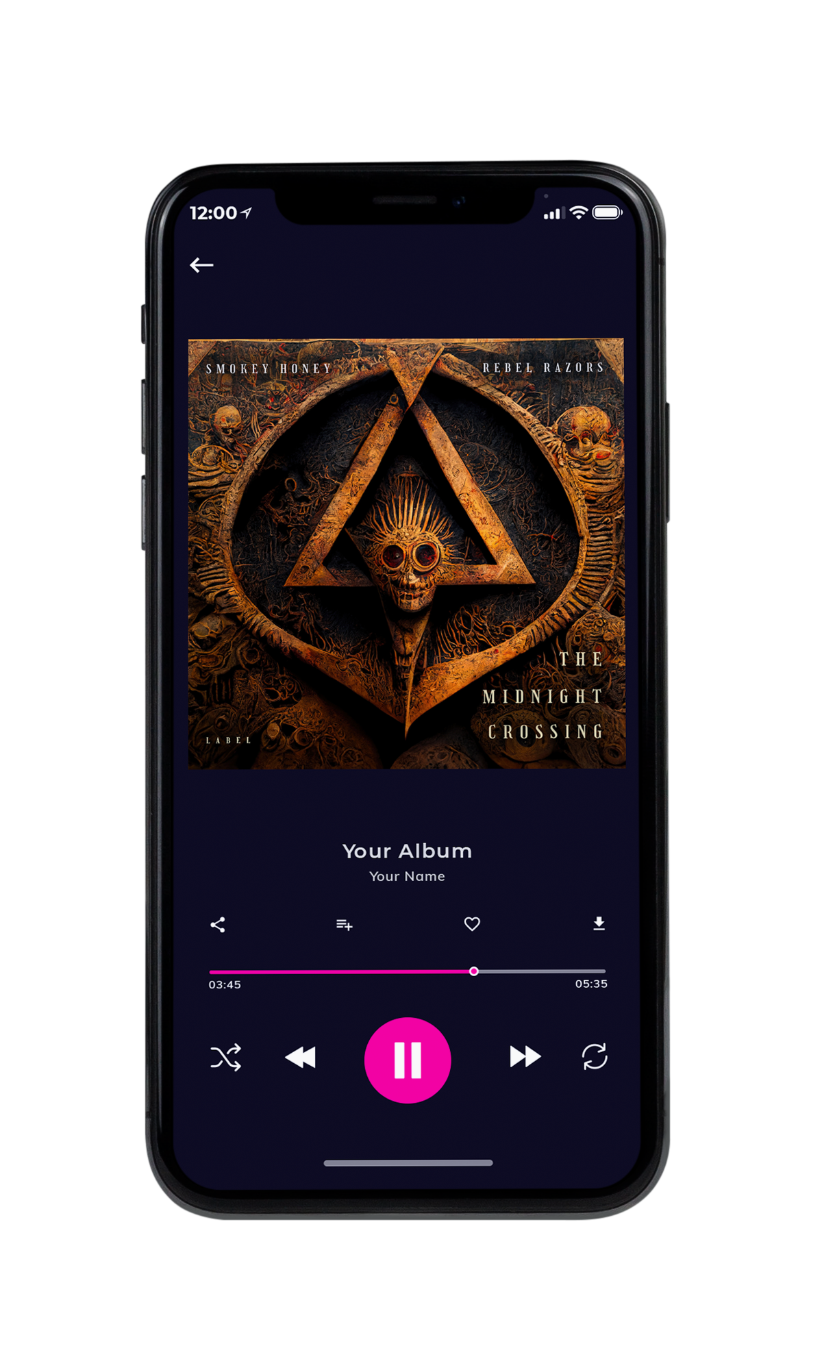 Tablet view of Premade Rock,Punk & Alternative Album Cover - Night Rider #10308 | AlbumArtZone*