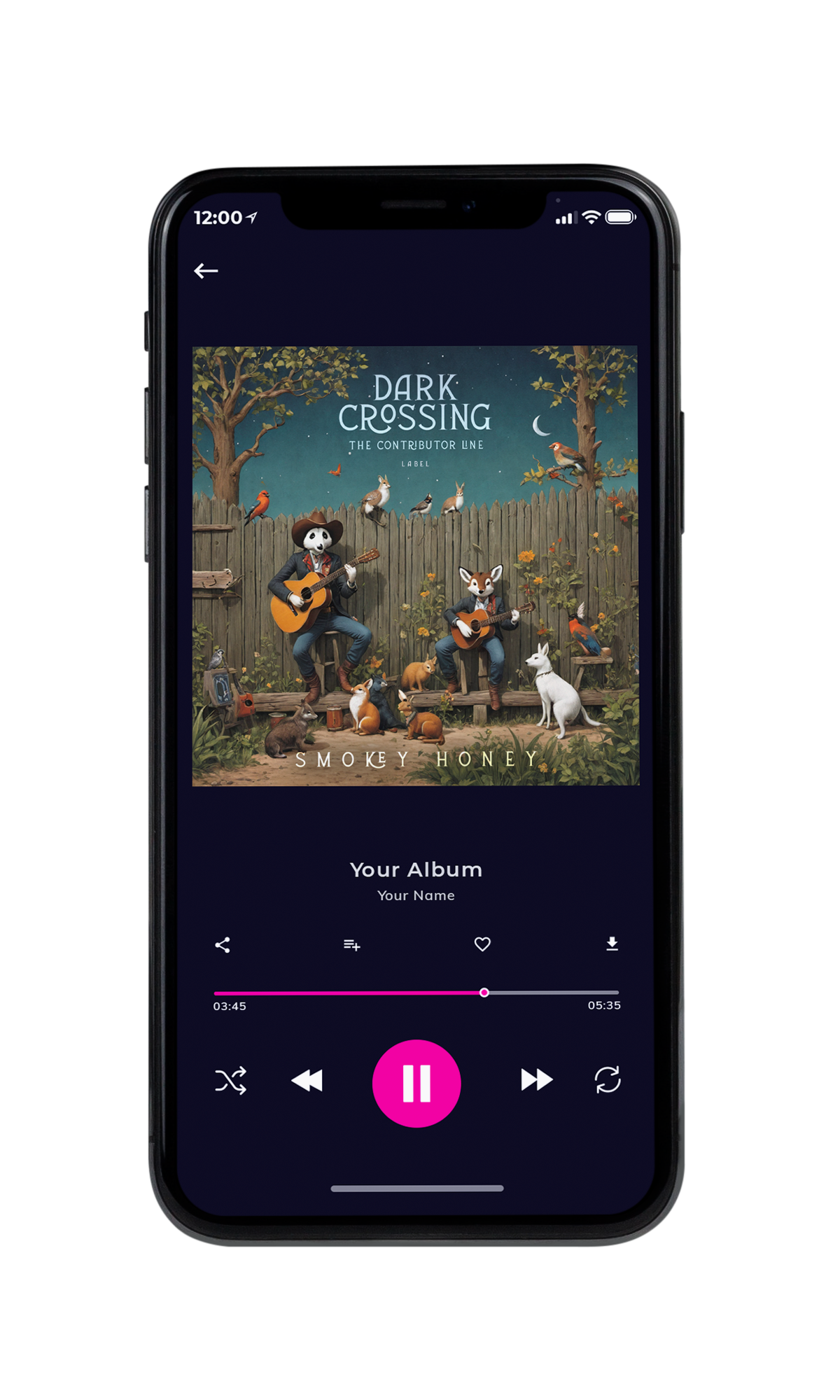 Tablet view of Premade Country & Acoustic Book Cover - Fuscous Gray #10352 | AlbumArtZone*