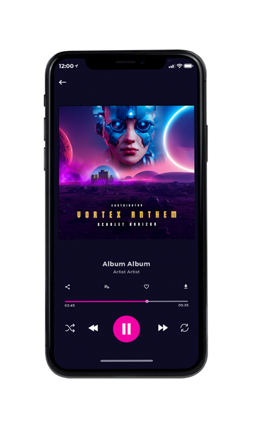 Tablet view of Premade Electronica & Ambient Album Cover - Valentino #10924 | AlbumArtZone*