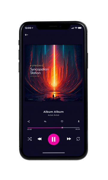 Tablet view of Premade Electronica & Ambient Album Cover - Red Damask #11404 | AlbumArtZone*