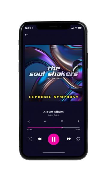 Tablet view of Premade Electronica & Ambient Album Cover - Steel Gray #11486 | AlbumArtZone*