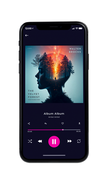 Tablet view of Premade Electronica & Ambient Album Cover - Oxford Blue #11785 | AlbumArtZone*