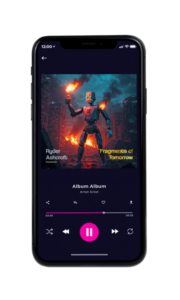 Tablet view of Premade Electronica & Ambient Album Cover - Tuna #11907 | AlbumArtZone*