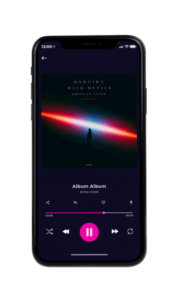 Tablet view of Premade Electronica & Ambient Album Cover - Black #12091 | AlbumArtZone*