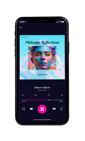 Tablet view of Premade Contemporary Music Album Cover - Blizzard Blue #16221 | AlbumArtZone*