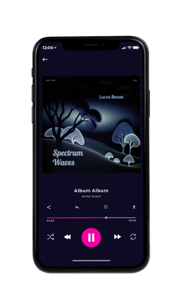 Tablet view of Premade Electronica & Ambient Album Cover - Black #16466 | AlbumArtZone*