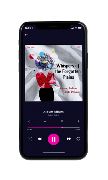 Tablet view of Premade Contemporary Music Album Cover - Pale Slate #16614 | AlbumArtZone*