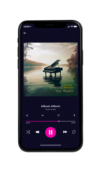 Tablet view of Premade Electronica & Ambient Album Cover - Soft Amber #16821 | AlbumArtZone*