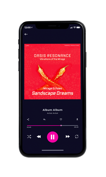 Tablet view of Premade Electronica & Ambient Album Cover - Red Orange #17680 | AlbumArtZone*