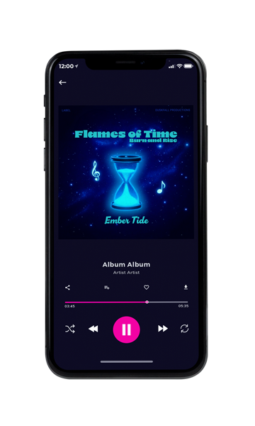 Tablet view of Premade Electronica & Ambient Album Cover - Black Rock #17696 | AlbumArtZone*