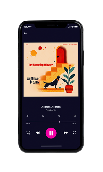 Tablet view of Premade Indie & Folk Music Album Cover - Peach Yellow #17803 | AlbumArtZone*