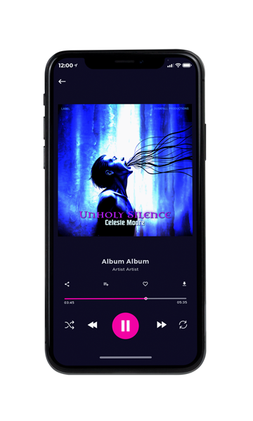 Tablet view of Premade Electronica & Ambient Album Cover - Royal Blue #18112 | AlbumArtZone*