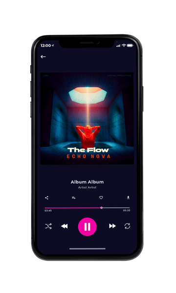 Tablet view of Premade Electronica & Ambient Album Cover - Black #18119 | AlbumArtZone*
