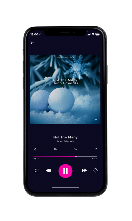 Tablet view of Premade Christmas Music Album Cover - Kashmir Blue #21575 | AlbumArtZone*