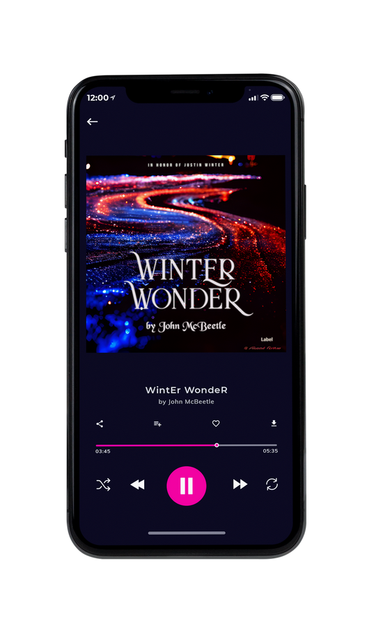 Tablet view of Premade Christmas Music Album Cover - My Pink #21642 | AlbumArtZone*
