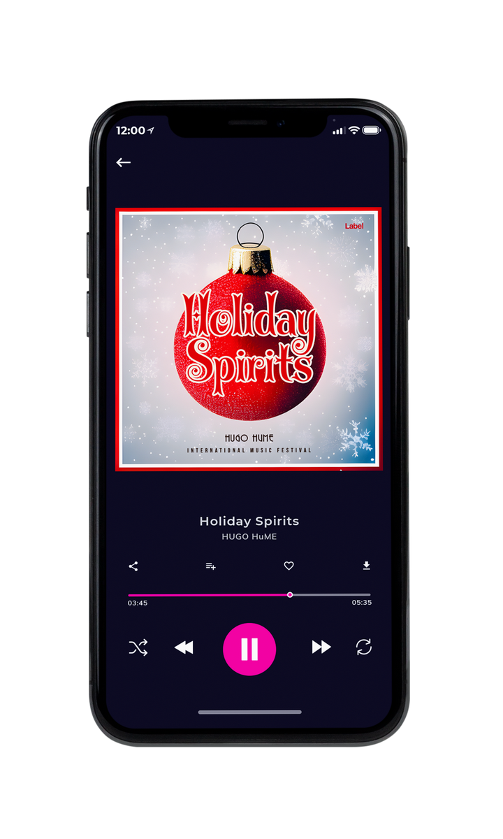 Tablet view of Premade Christmas Music Album Cover - Timberwolf #23051 | AlbumArtZone*