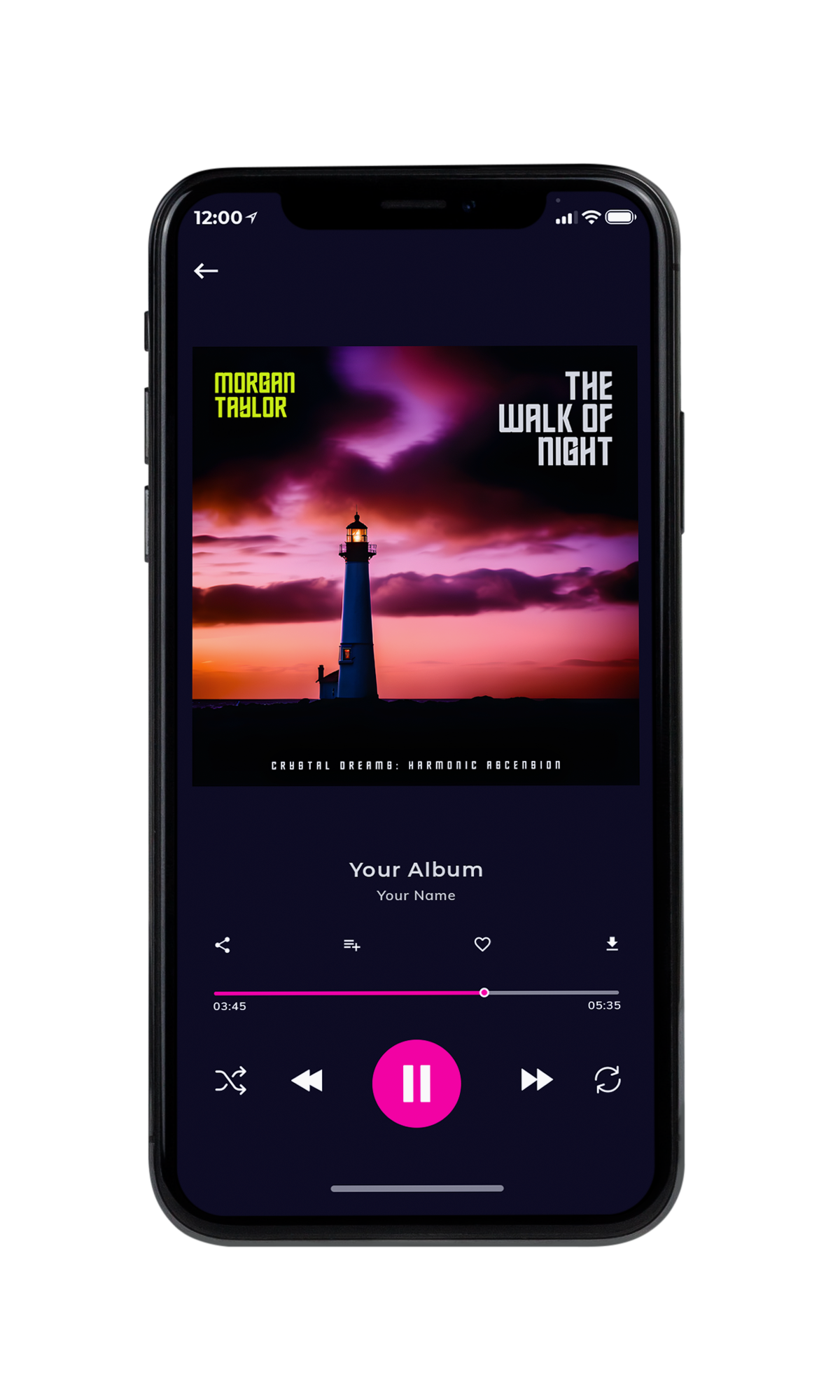 Tablet view of Premade Electronica & Ambient Album Cover - New York Pink #23646 | AlbumArtZone*
