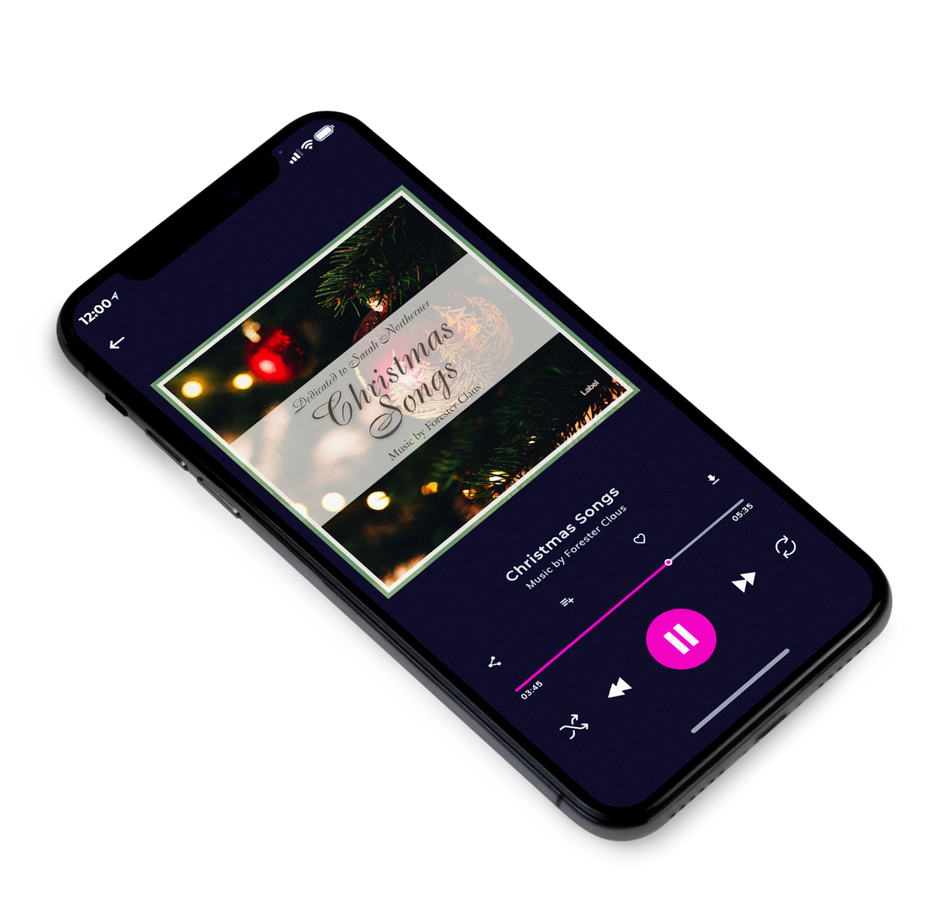 3D view of Premade Christmas Music Album Cover - Akaroa #627 | AlbumArtZone*