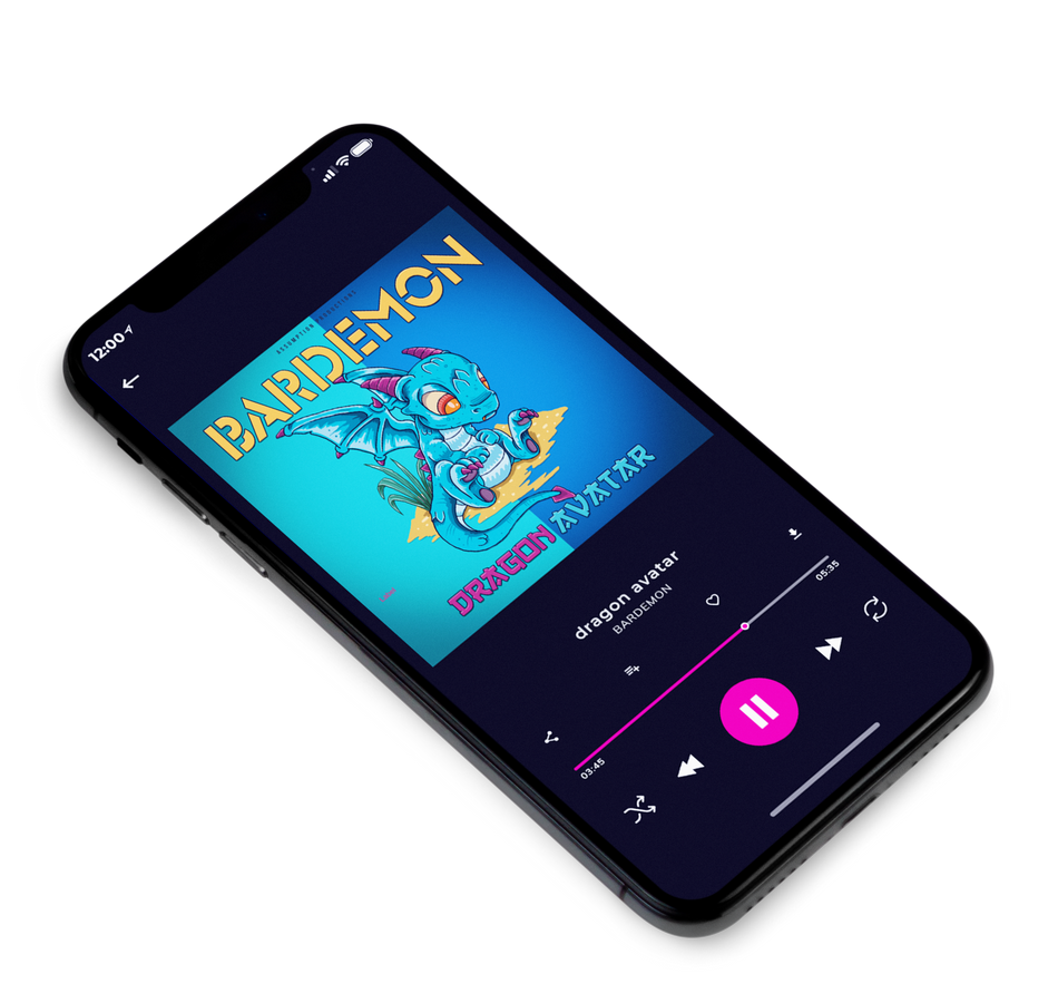 3D view of Premade Pop Album Cover - Blue Chill #1489 | AlbumArtZone*