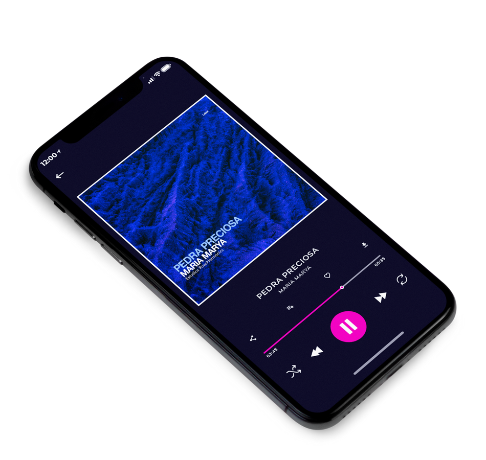 3D view of Premade Contemporary Music Album Cover - Deep Sapphire #1512 | AlbumArtZone*