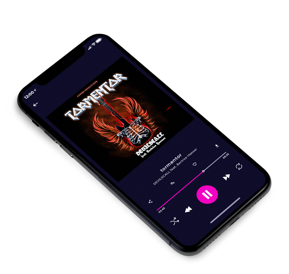 3D view of Premade Rock,Punk & Alternative Album Cover - Night Rider #1628 | AlbumArtZone*