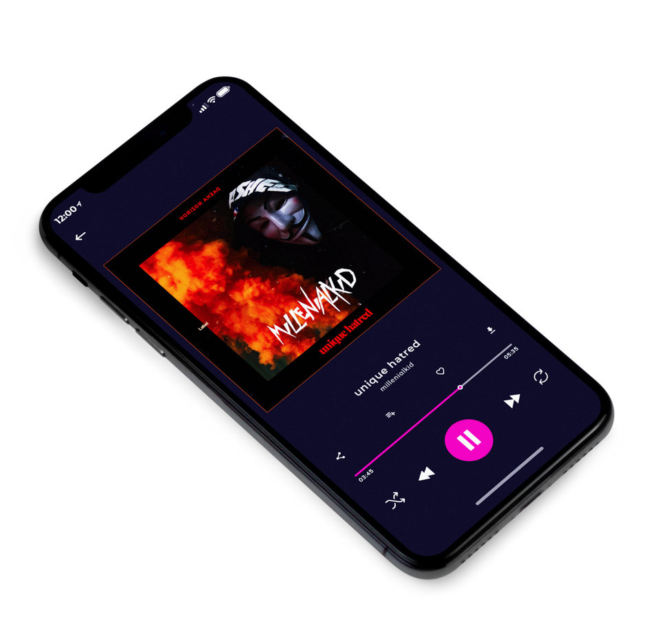 3D view of Premade Pop Album Cover - Night Rider #1654 | AlbumArtZone*