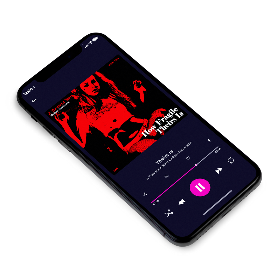 3D view of Premade Rock,Punk & Alternative Album Cover - Red #1890 | AlbumArtZone*