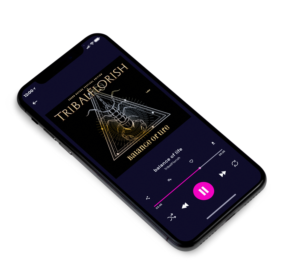 3D view of Premade Indie & Folk Music Album Cover - Black #1944 | AlbumArtZone*