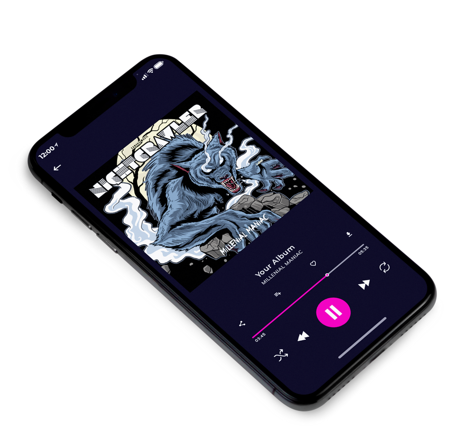 3D view of Premade Rock,Punk & Alternative Album Cover - Shark #2034 | AlbumArtZone*