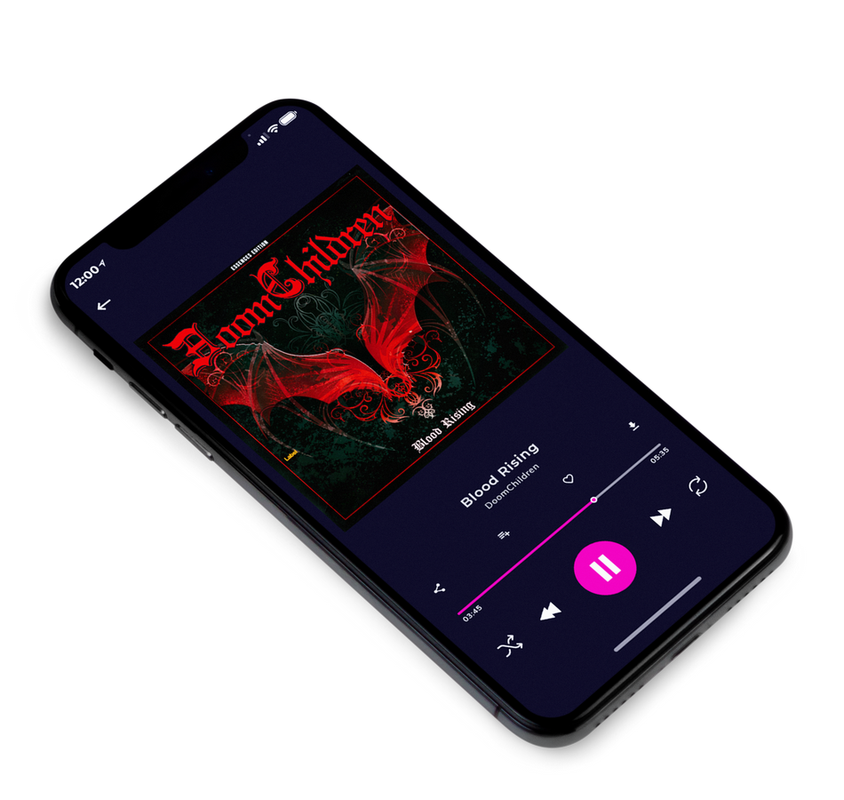 3D view of Premade Heavy Metal & Gothic Metal Album Cover - Night Rider #2183 | AlbumArtZone*