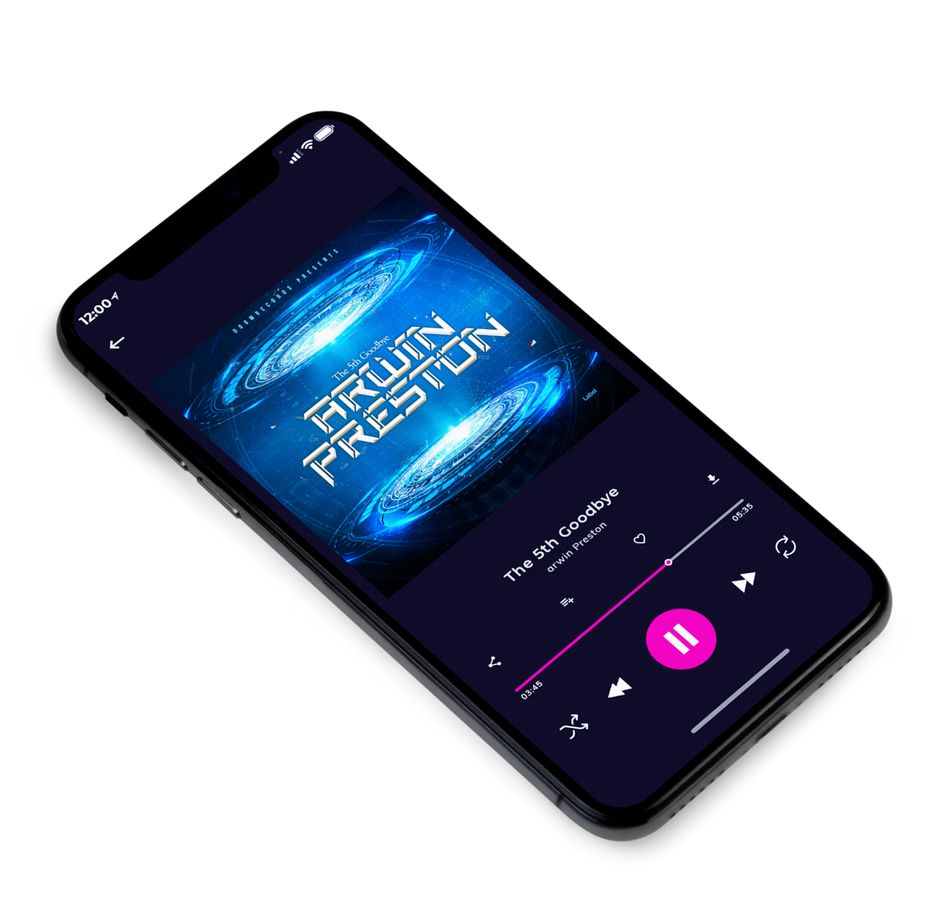 3D view of Premade EDM, House & Dub Album Cover - Catalina Blue #2295 | AlbumArtZone*