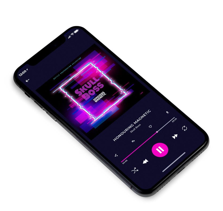 3D view of Premade Pop Album Cover - Fuchsia Pink #2864 | AlbumArtZone*