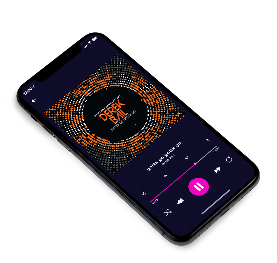3D view of Premade EDM, House & Dub Album Cover - Red Damask #3703 | AlbumArtZone*