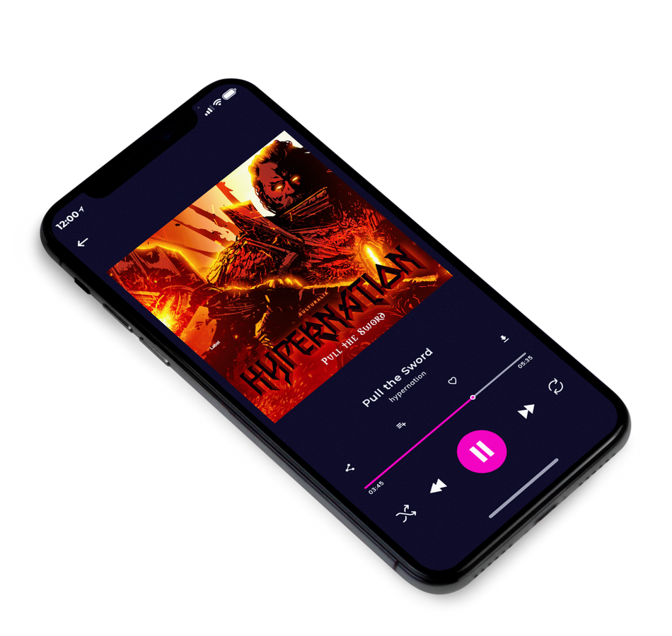 3D view of Premade Heavy Metal & Gothic Metal Album Cover - Red Damask #3905 | AlbumArtZone*