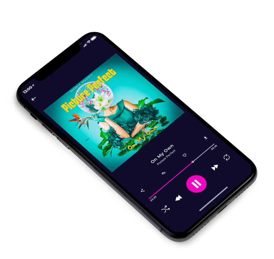 3D view of Premade Pop Album Cover - Jungle Green #3989 | AlbumArtZone*
